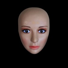 (SH-2) crossdress masquerade cosplay realistic female/girl silicone half face mask/props fixed with string crossdresser doll